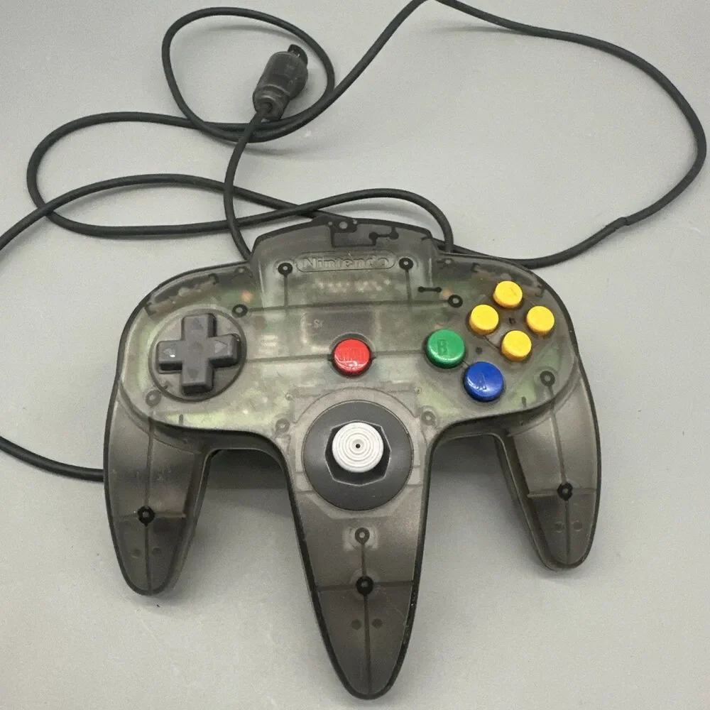 OEM Nintendo 64 N64 Smoke Clear Black Funtastic Controller Super Tight Stick